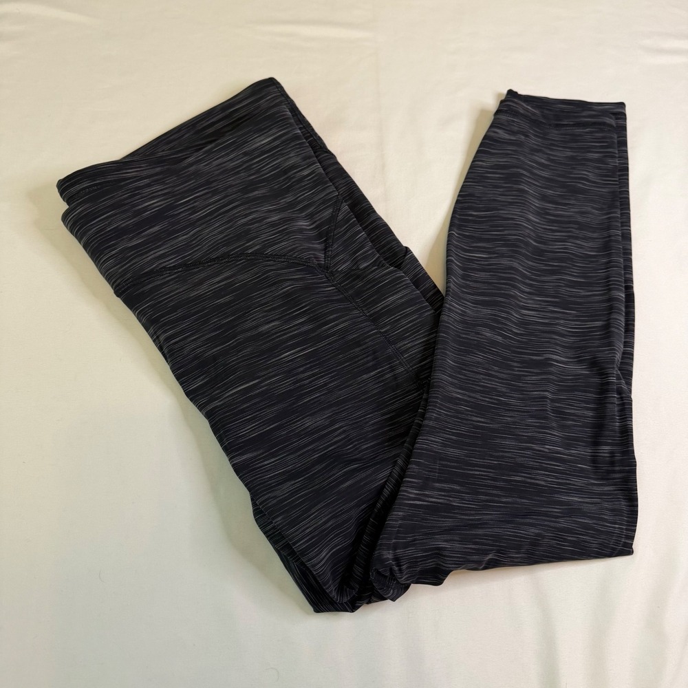 Lululemon Fast and Free High-Rise Tight 25 Space Dye Black White Size 16